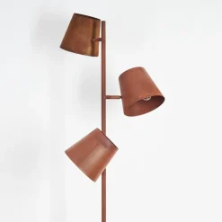 Lampadaire Lungre Rouille, 3 lumières