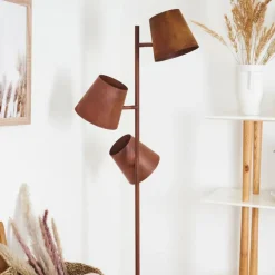 Lampadaire Lungre Rouille, 3 lumières