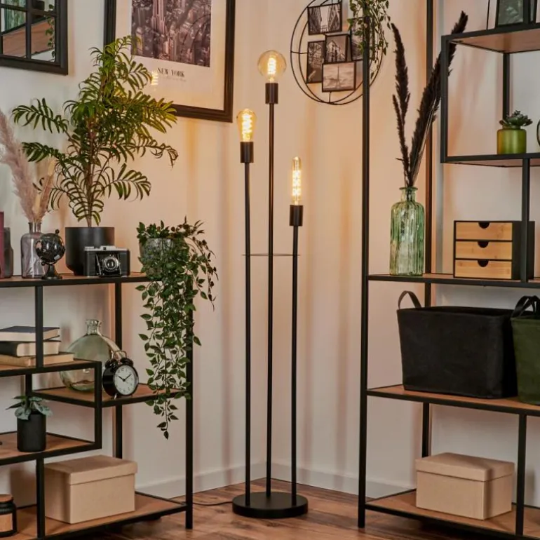 Lampadaire Maiford Noir, 3 lumières