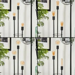 Lampadaire Maiford Noir, 3 lumières