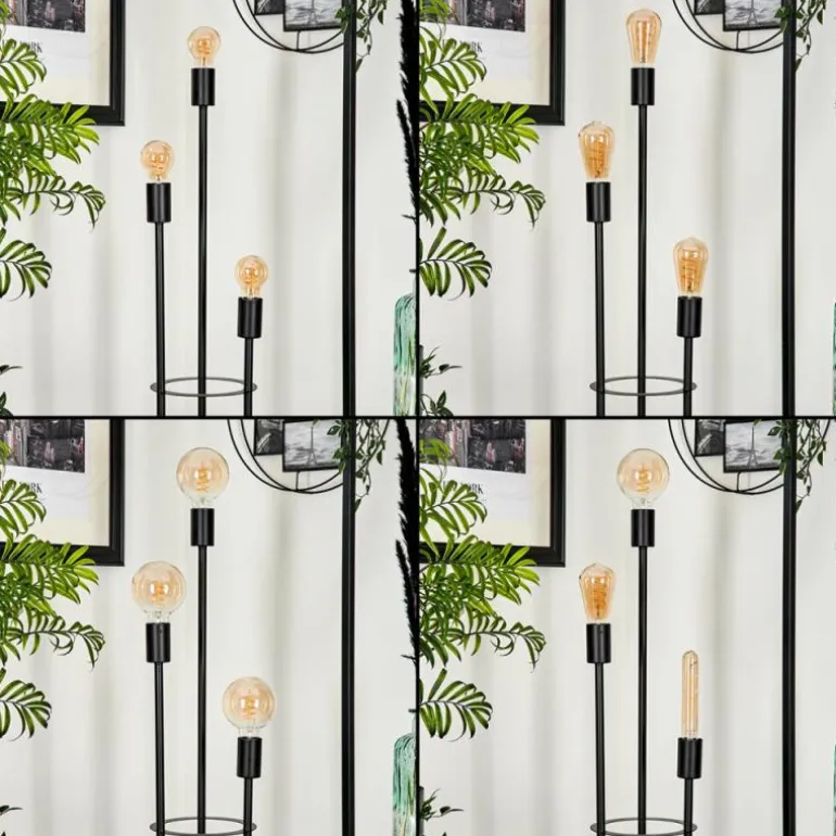 Lampadaire Maiford Noir, 3 lumières
