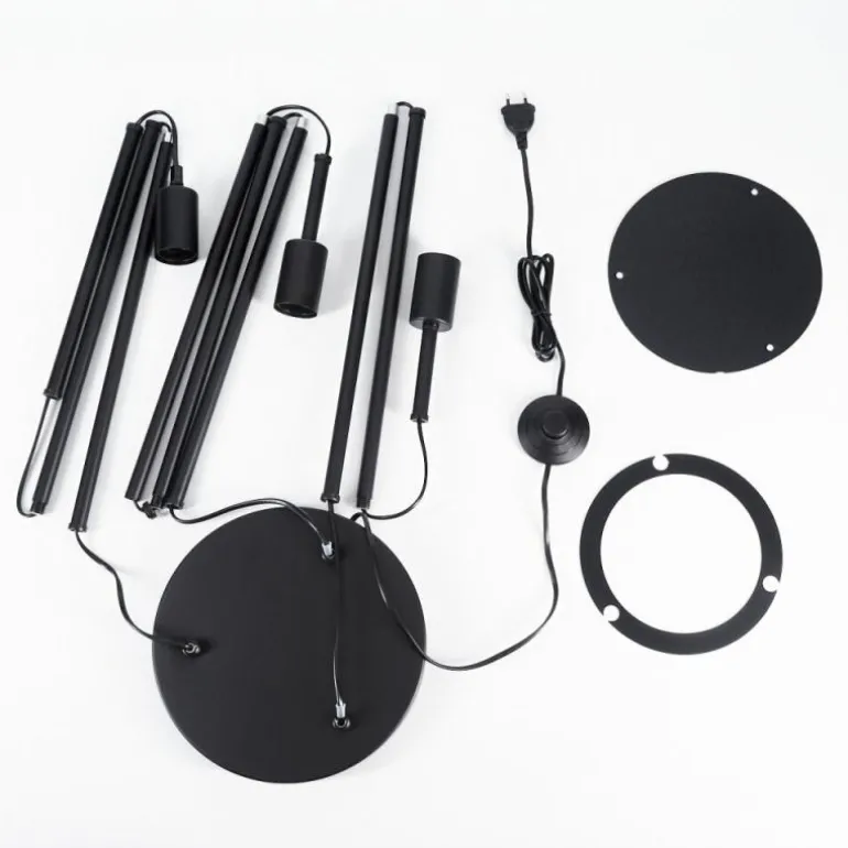 Lampadaire Maiford Noir, 3 lumières