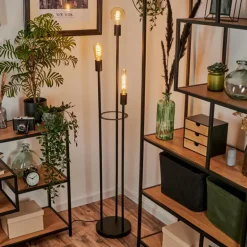 Lampadaire Maiford Noir, 3 lumières