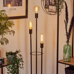 Lampadaire Maiford Noir, 3 lumières