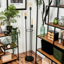 Lampadaire Maiford Noir, 3 lumières