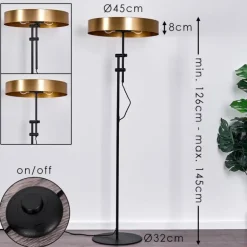 Lampadaire Manaus Noir, 2 lumières