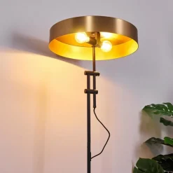 Lampadaire Manaus Noir, 2 lumières