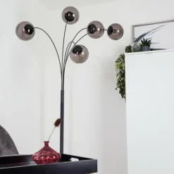 Lampadaire Mesas Anthracite, 5 lumières