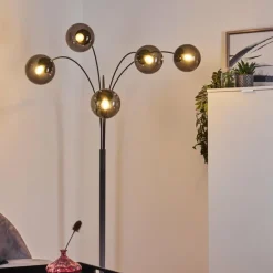 Lampadaire Mesas Anthracite, 5 lumières