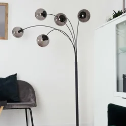 Lampadaire Mesas Anthracite, 5 lumières