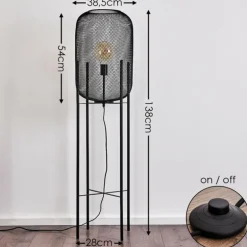 Lampadaire Moholm Noir, 1 lumière