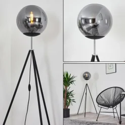 Lampadaire Murter Noir, 1 lumière