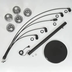 Lampadaire Nikkala Noir, 5 lumières