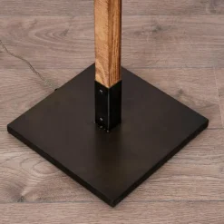 Lampadaire Oksbol Brun foncé, Gris, Acier brossé, 2 lumières