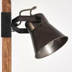 Lampadaire Oksbol Brun foncé, Gris, Acier brossé, 2 lumières