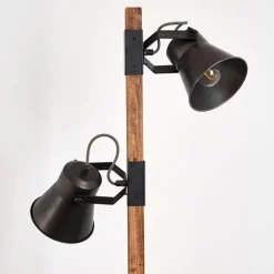 Lampadaire Oksbol Brun foncé, Gris, Acier brossé, 2 lumières