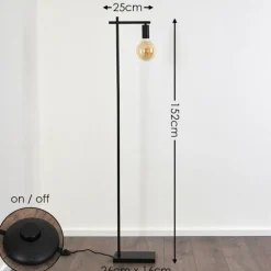 Lampadaire Pamunkey Noir, 1 lumière