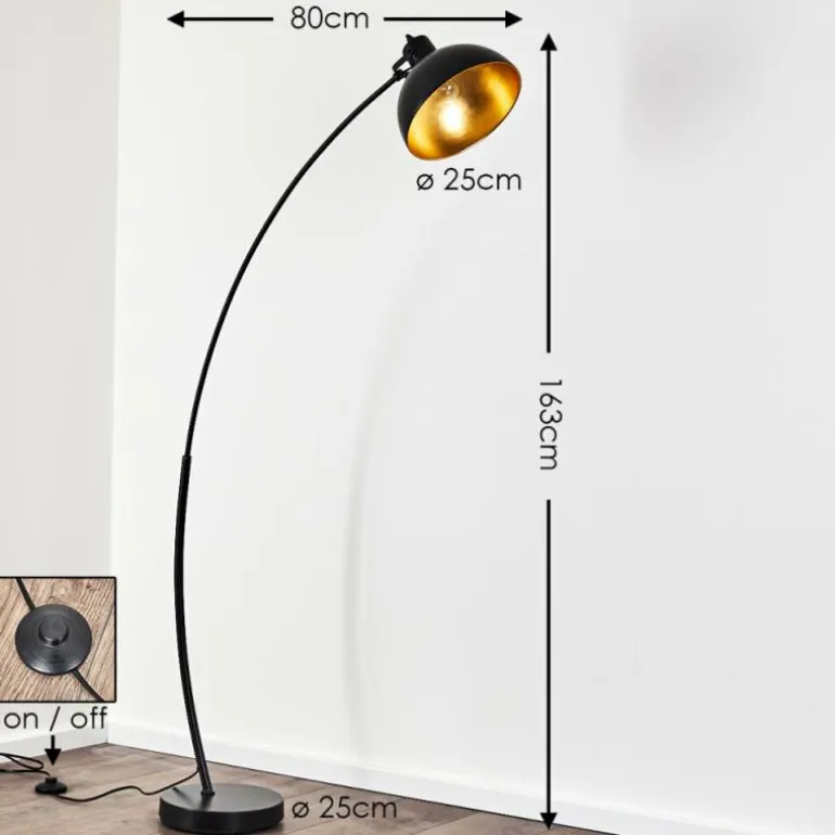 Lampadaire Parola Noir, 1 lumière