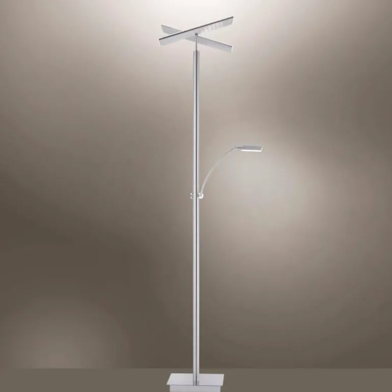 Lampadaire Paul Neuhaus ARTUR LED Acier inoxydable, 2 lumières