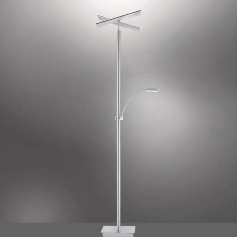 Lampadaire Paul Neuhaus ARTUR LED Acier inoxydable, 2 lumières