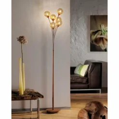 Lampadaire Paul Neuhaus GRETA Rouille, 6 lumières