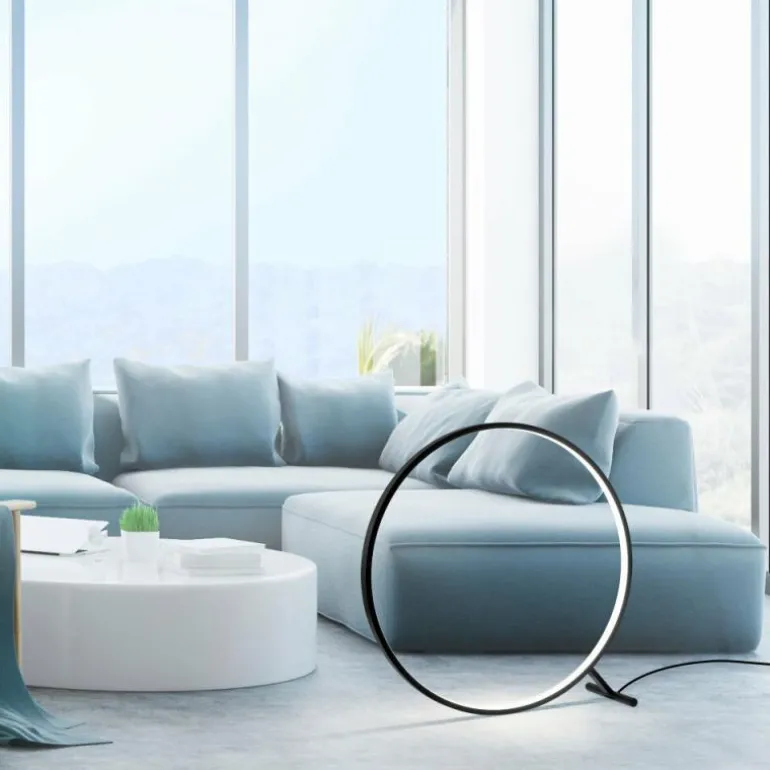 Lampadaire Paul Neuhaus HULA LED Noir, 1 lumière, Télécommandes