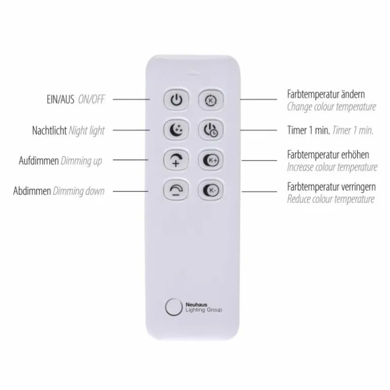 Lampadaire Paul Neuhaus HULA LED Noir, 1 lumière, Télécommandes