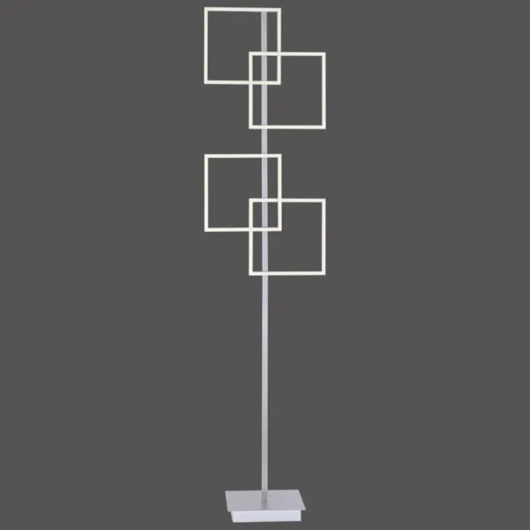 Lampadaire Paul Neuhaus INIGO LED Acier inoxydable, 4 lumières, Télécommandes