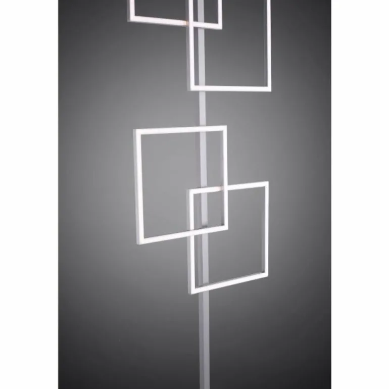 Lampadaire Paul Neuhaus INIGO LED Acier inoxydable, 4 lumières, Télécommandes