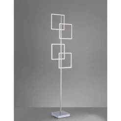 Lampadaire Paul Neuhaus INIGO LED Acier inoxydable, 4 lumières, Télécommandes