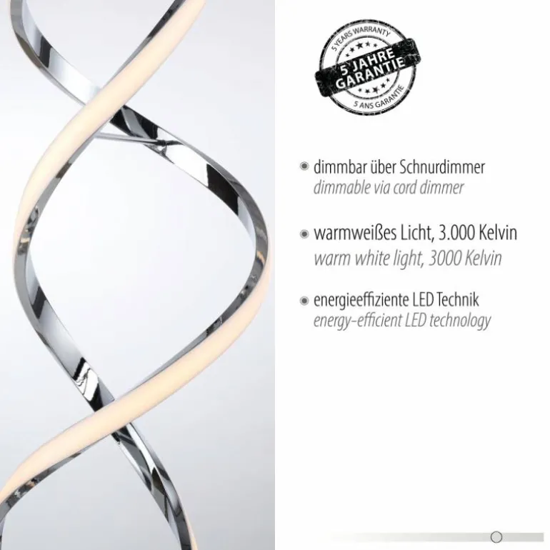 Lampadaire Paul Neuhaus KIRIBI LED Chrome, 1 lumière