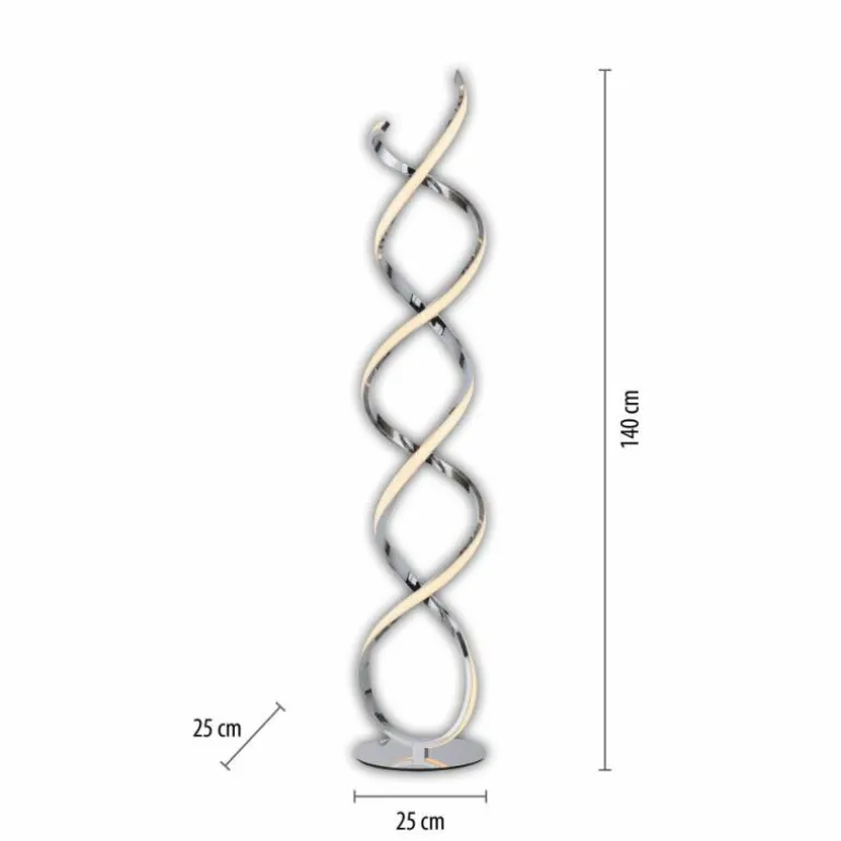 Lampadaire Paul Neuhaus KIRIBI LED Chrome, 1 lumière