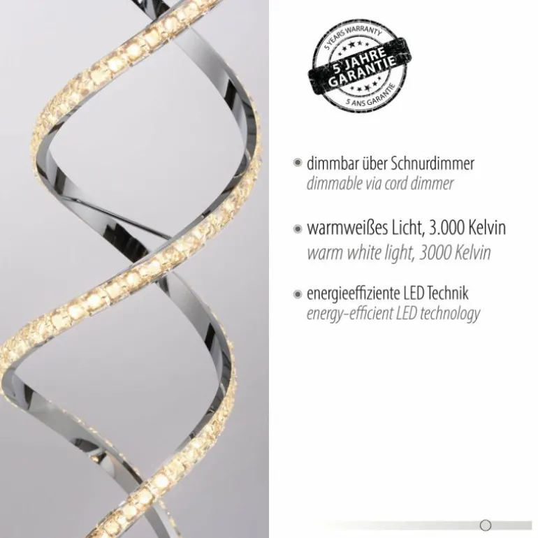 Lampadaire Paul Neuhaus KIRIBI LED Chrome, 1 lumière