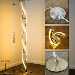 Lampadaire Paul Neuhaus POLINA LED Acier inoxydable, 2 lumières