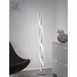 Lampadaire Paul Neuhaus POLINA LED Acier inoxydable, 2 lumières