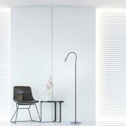 Lampadaire Paul Neuhaus PURE-GEMIN LED Aluminium, Noir, 1 lumière