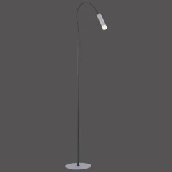 Lampadaire Paul Neuhaus PURE-GEMIN LED Aluminium, Noir, 1 lumière
