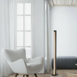 Lampadaire Paul Neuhaus PURELINES LED Écru, 1 lumière, Télécommandes