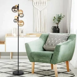 Lampadaire Paul Neuhaus POPSICLE LED Noir, 7 lumières