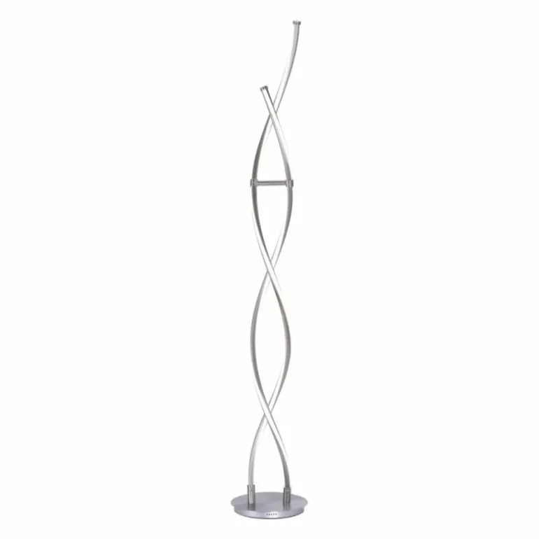 Lampadaire Paul Neuhaus Q-MALINA LED Acier inoxydable, 2 lumières, Télécommandes