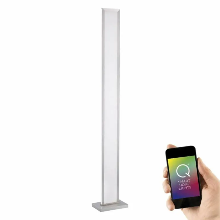 Lampadaire Paul Neuhaus Q-ROSA LED Acier inoxydable, 1 lumière, Télécommandes