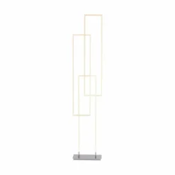 Lampadaire Paul Neuhaus Q-INIGO LED Acier brossé, 3 lumières, Télécommandes