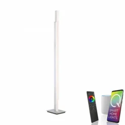 Lampadaire Paul Neuhaus Q-TOWER LED Aluminium, 2 lumières, Télécommandes