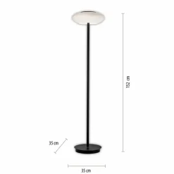Lampadaire Paul Neuhaus Q-ETIENNE LED Noir, 1 lumière, Télécommandes