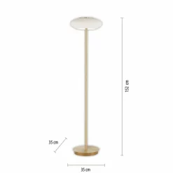 Lampadaire Paul Neuhaus Q-ETIENNE LED Laiton, 1 lumière, Télécommandes