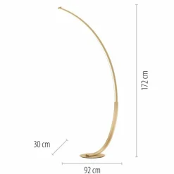Lampadaire Paul Neuhaus Q-VITO LED Laiton, 1 lumière, Télécommandes
