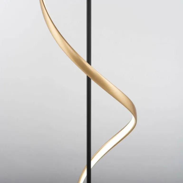 Lampadaire Paul Neuhaus QSWING LED Anthracite, Or, 1 lumière, Télécommandes