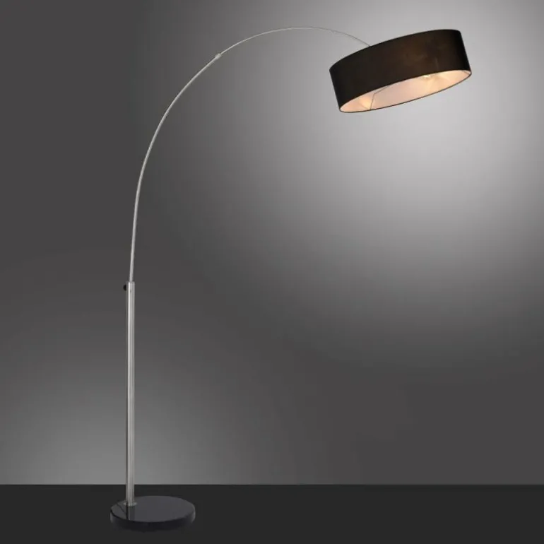 Lampadaire Paul-Neuhaus PETRO Acier brossé, 3 lumières