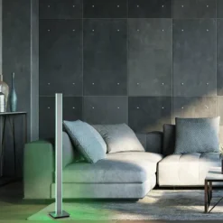 Lampadaire Paul-Neuhaus Q-ADRIANA LED Aluminium, 2 lumières, Télécommandes