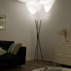 Lampadaire Paul-Neuhaus Q-PETER LED Anthracite, 3 lumières, Télécommandes